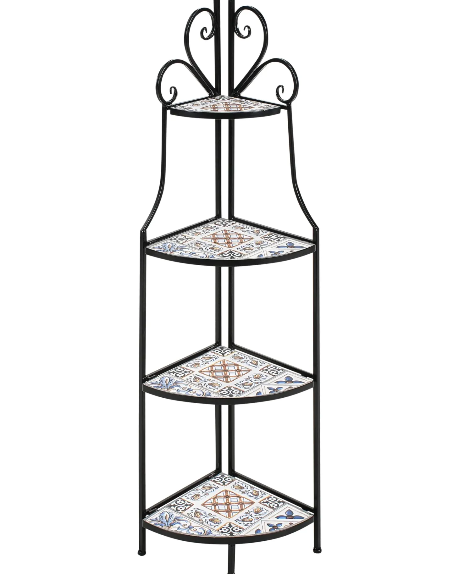 Regał FAVARA Metal 128 cm 43 cm Czarny