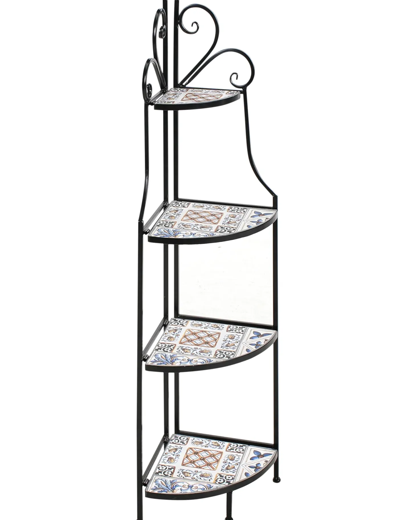 Regał FAVARA Metal 128 cm 43 cm Czarny