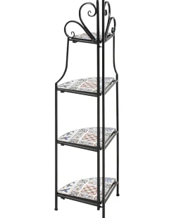 Regał FAVARA Metal 128 cm 43 cm Czarny
