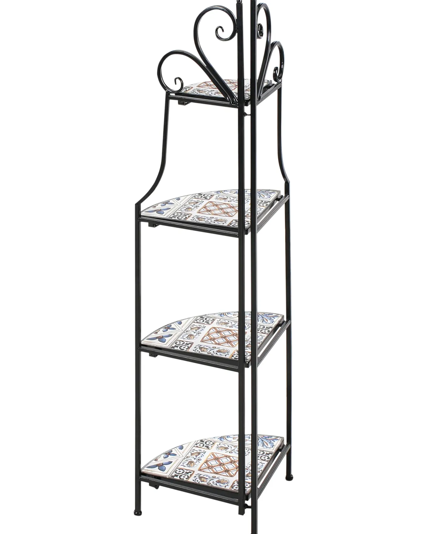 Regał FAVARA Metal 128 cm 43 cm Czarny