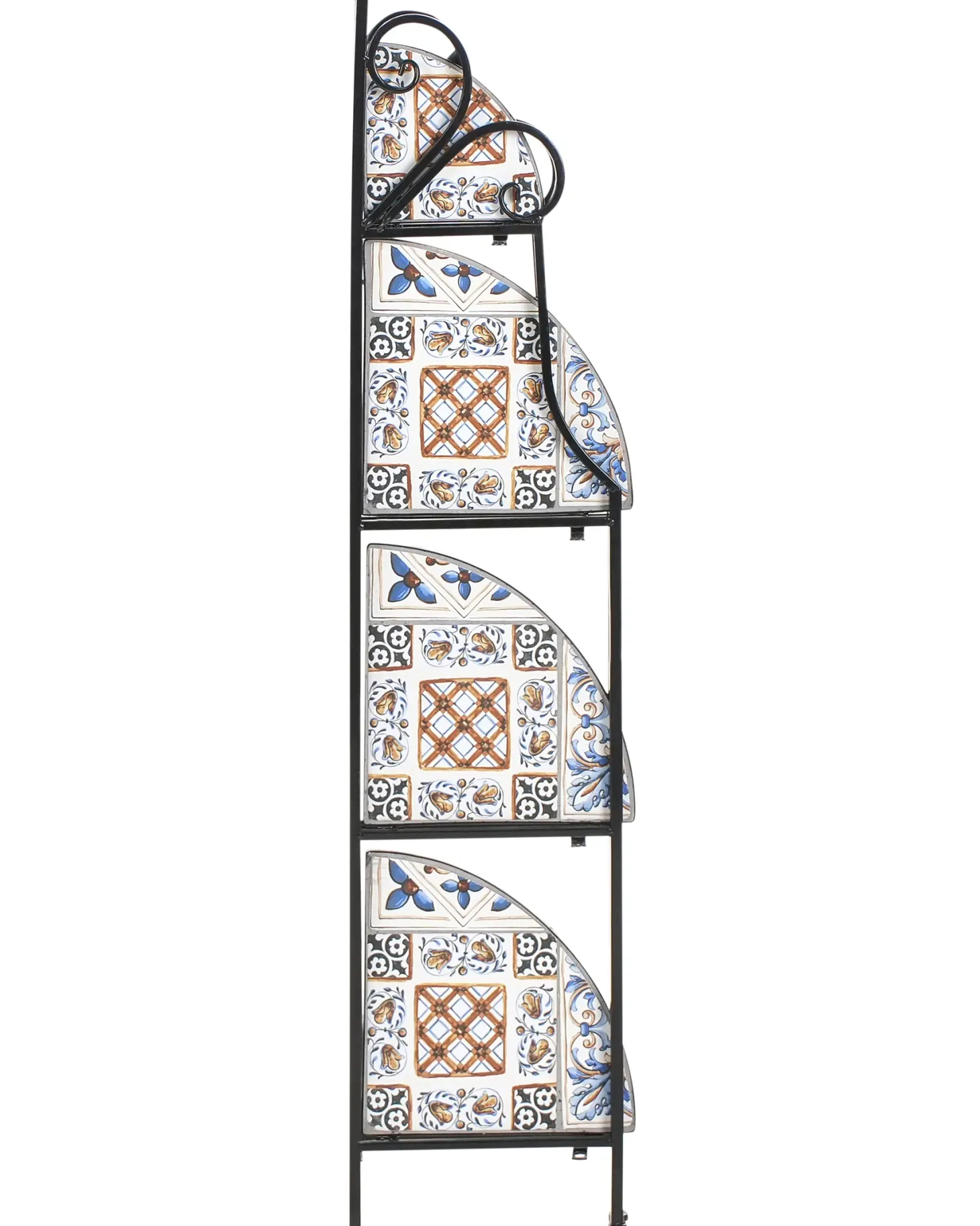 Regał FAVARA Metal 128 cm 43 cm Czarny