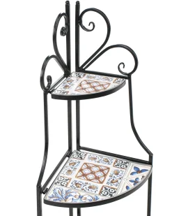 Regał FAVARA Metal 128 cm 43 cm Czarny
