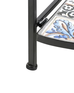 Regał FAVARA Metal 128 cm 43 cm Czarny