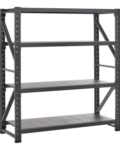 Regał magazynowy FIUGGI Metal 200 cm 200 cm Czarny