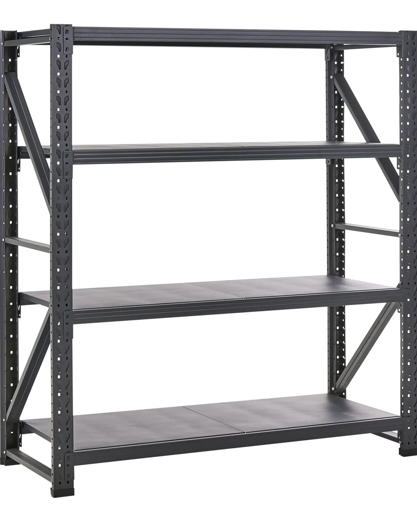Regał magazynowy FIUGGI Metal 200 cm 200 cm Czarny