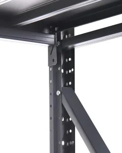 Regał magazynowy FIUGGI Metal 200 cm 200 cm Czarny