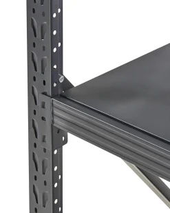 Regał magazynowy FIUGGI Metal 200 cm 200 cm Czarny