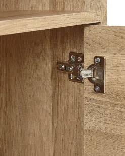 Outlet MOINES 135 cm Brązowy/ czarny Biblioteczki I Regały|Wszystko Do Przechowywania W Kuchni
