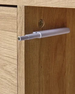 Outlet MOINES 135 cm Brązowy/ czarny Biblioteczki I Regały|Wszystko Do Przechowywania W Kuchni