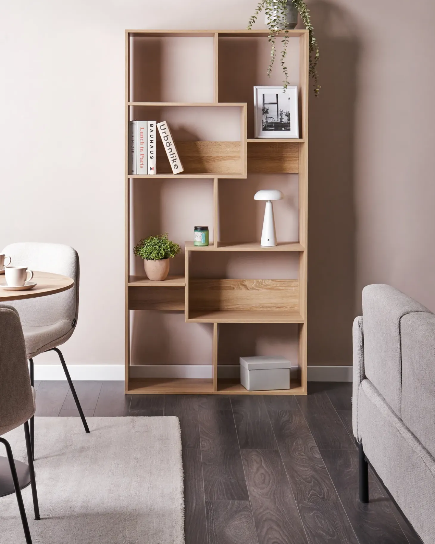 Outlet Regał na książki 6 półek CHATEH 180 cm Jasno Biblioteczki I Regały|Wszystko Do Przechowywania