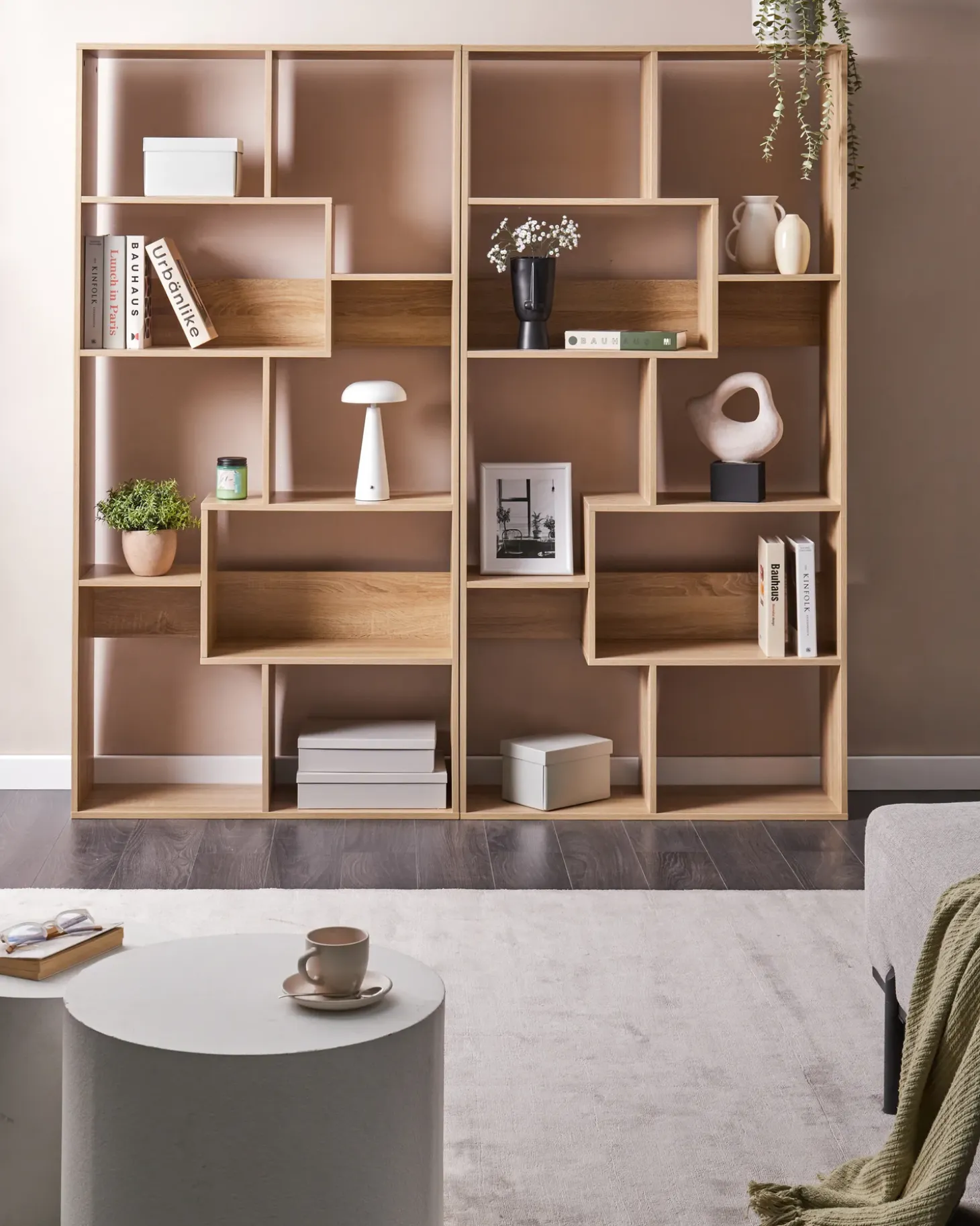 Outlet Regał na książki 6 półek CHATEH 180 cm Jasno Biblioteczki I Regały|Wszystko Do Przechowywania