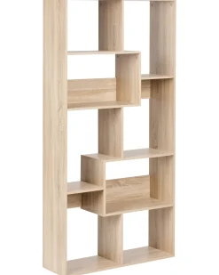 Outlet Regał na książki 6 półek CHATEH 180 cm Jasno Biblioteczki I Regały|Wszystko Do Przechowywania