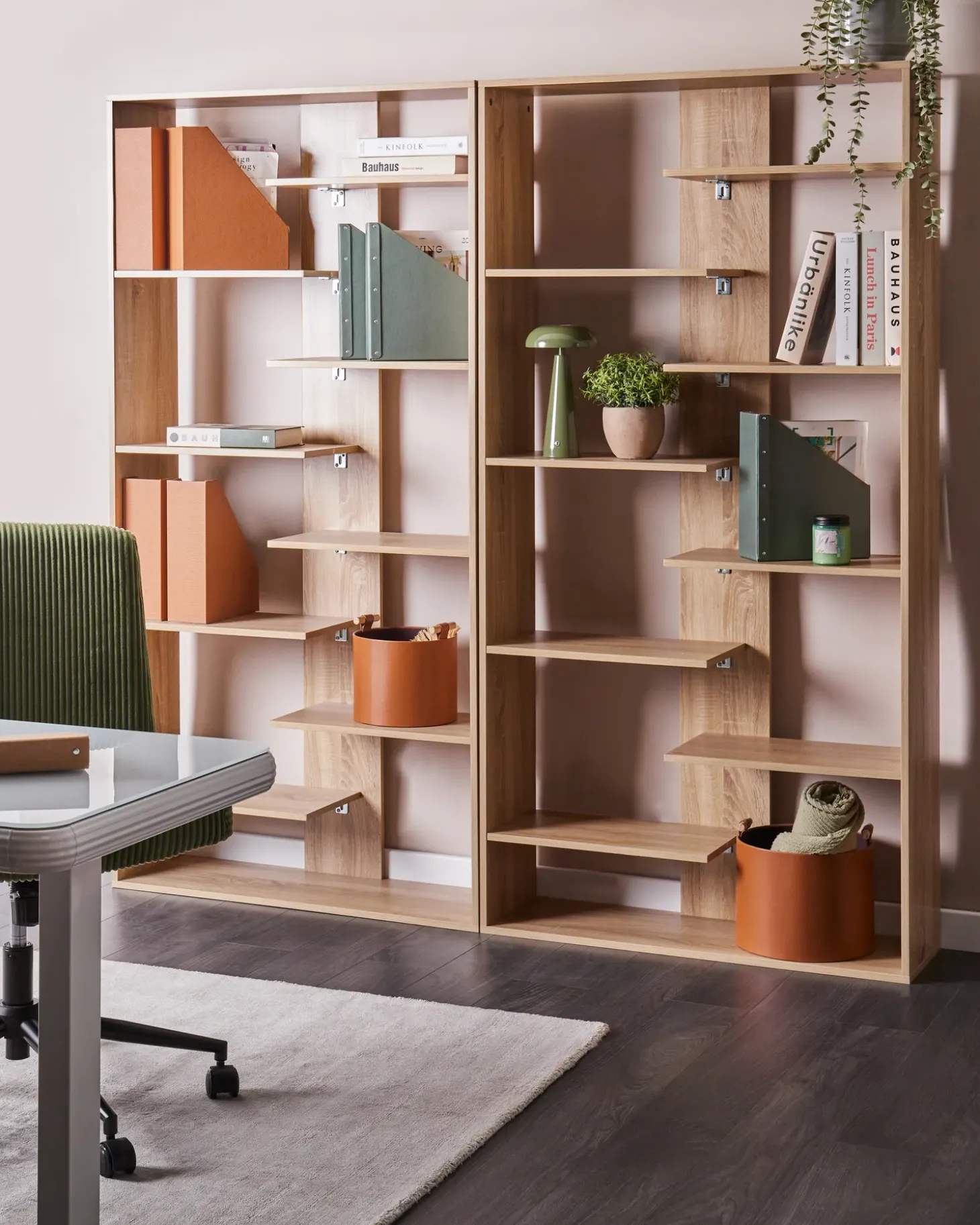 Sale Regał na książki 8 półek FONTAS 180 cm Jasno Biblioteczki I Regały|Wszystko Do Przechowywania