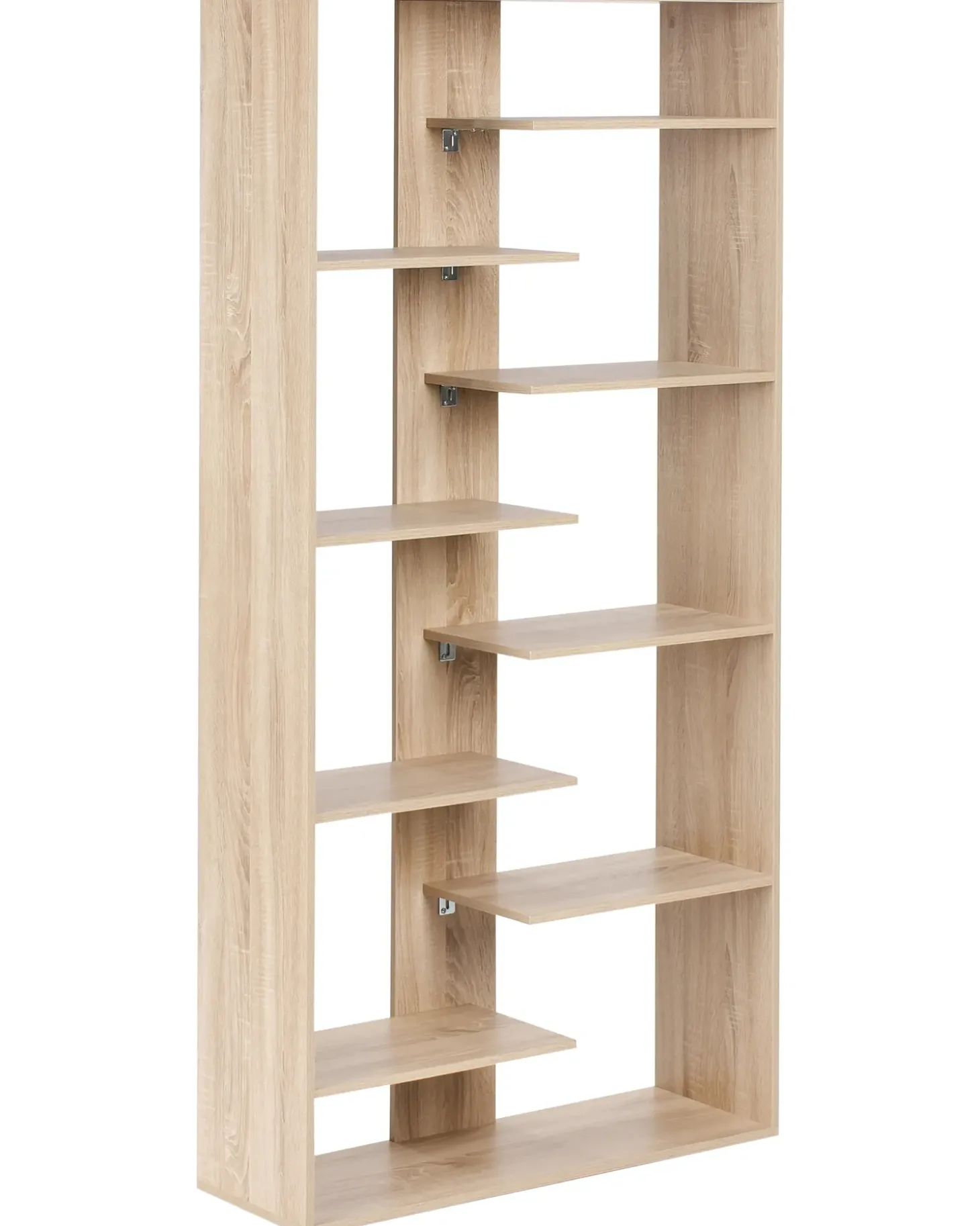 Sale Regał na książki 8 półek FONTAS 180 cm Jasno Biblioteczki I Regały|Wszystko Do Przechowywania