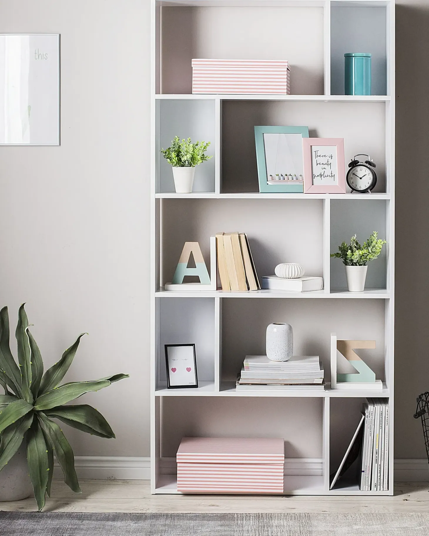 Clearance Regał na książki 5 półek ORILLA 174 cm Biblioteczki I Regały|Wszystko Do Przechowywania
