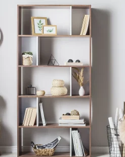 Outlet Regał na książki 5 półek ORILLA 174 cm Ciemnobrązowy Biblioteczki I Regały|Wszystko Do Przechowywania