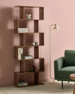 Regał na książki 6 półek VALDOSA 191 cm Ciemno Biblioteczki I Regały|Wszystko Do Przechowywania