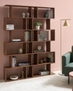Regał na książki 6 półek VALDOSA 191 cm Ciemno Biblioteczki I Regały|Wszystko Do Przechowywania