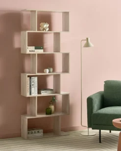 Outlet Regał na książki 6 półek VALDOSA 190 cm Jasno Biblioteczki I Regały|Wszystko Do Przechowywania