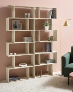 Outlet Regał na książki 6 półek VALDOSA 190 cm Jasno Biblioteczki I Regały|Wszystko Do Przechowywania