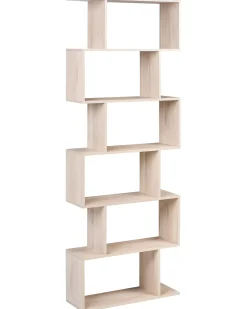 Outlet Regał na książki 6 półek VALDOSA 190 cm Jasno Biblioteczki I Regały|Wszystko Do Przechowywania