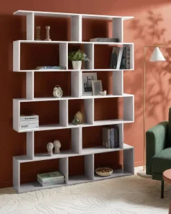 Sale Regał na książki 6 półek VALDOSA 190 cm Jasno Biblioteczki I Regały|Wszystko Do Przechowywania