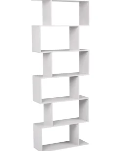 Sale Regał na książki 6 półek VALDOSA 190 cm Jasno Biblioteczki I Regały|Wszystko Do Przechowywania