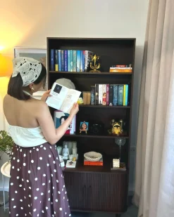 Online BRADLEY 180 cm Ciemno Biblioteczki I Regały|Wszystko Do Przechowywania