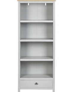 New Regał na książki 4 półki CLIO 180 cm Jasnoszary Biblioteczki I Regały|Wszystko Do Przechowywania