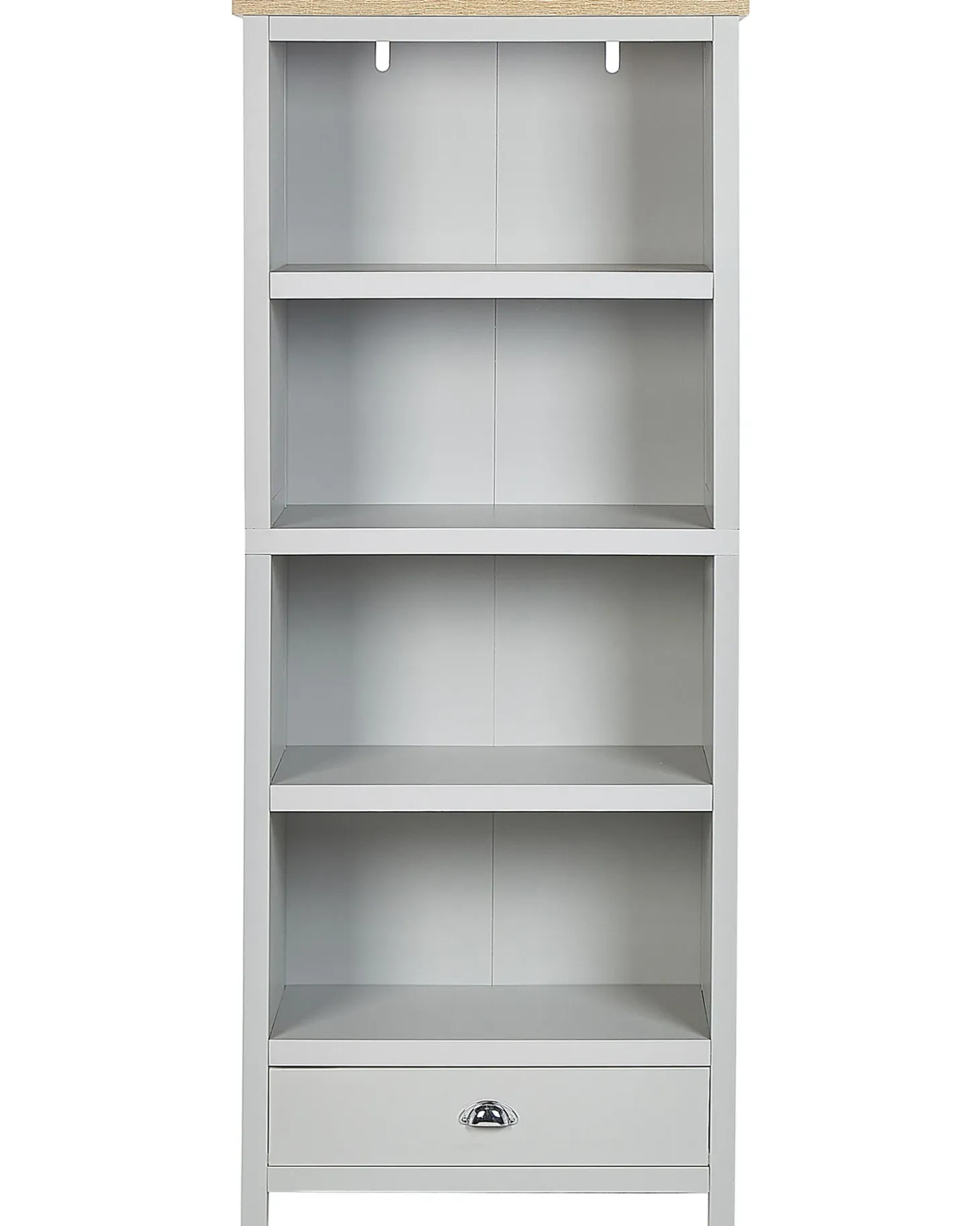 New Regał na książki 4 półki CLIO 180 cm Jasnoszary Biblioteczki I Regały|Wszystko Do Przechowywania