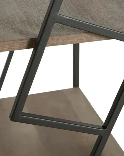 Discount FORRES 143 cm Brązowy/ czarny Biblioteczki I Regały|Wszystko Do Przechowywania