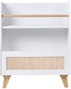Outlet Regał na książki 2 półki JACKIT 72 cm Biały Dzieci Biblioteczki I Regały|Przechowywanie Dla Dzieci