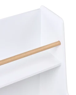 Outlet Regał na książki 2 półki JACKIT 72 cm Biały Dzieci Biblioteczki I Regały|Przechowywanie Dla Dzieci