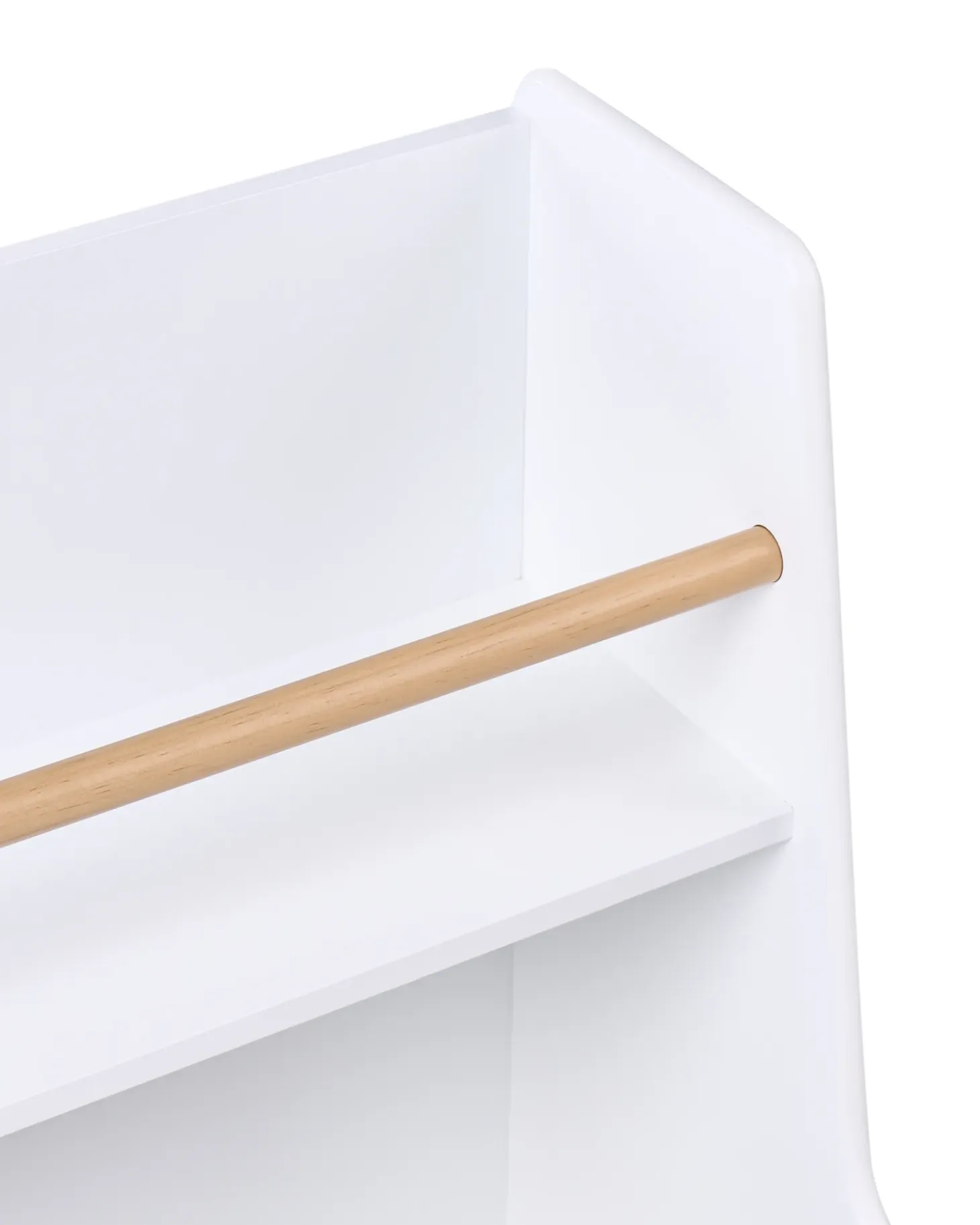 Outlet Regał na książki 2 półki JACKIT 72 cm Biały Dzieci Biblioteczki I Regały|Przechowywanie Dla Dzieci