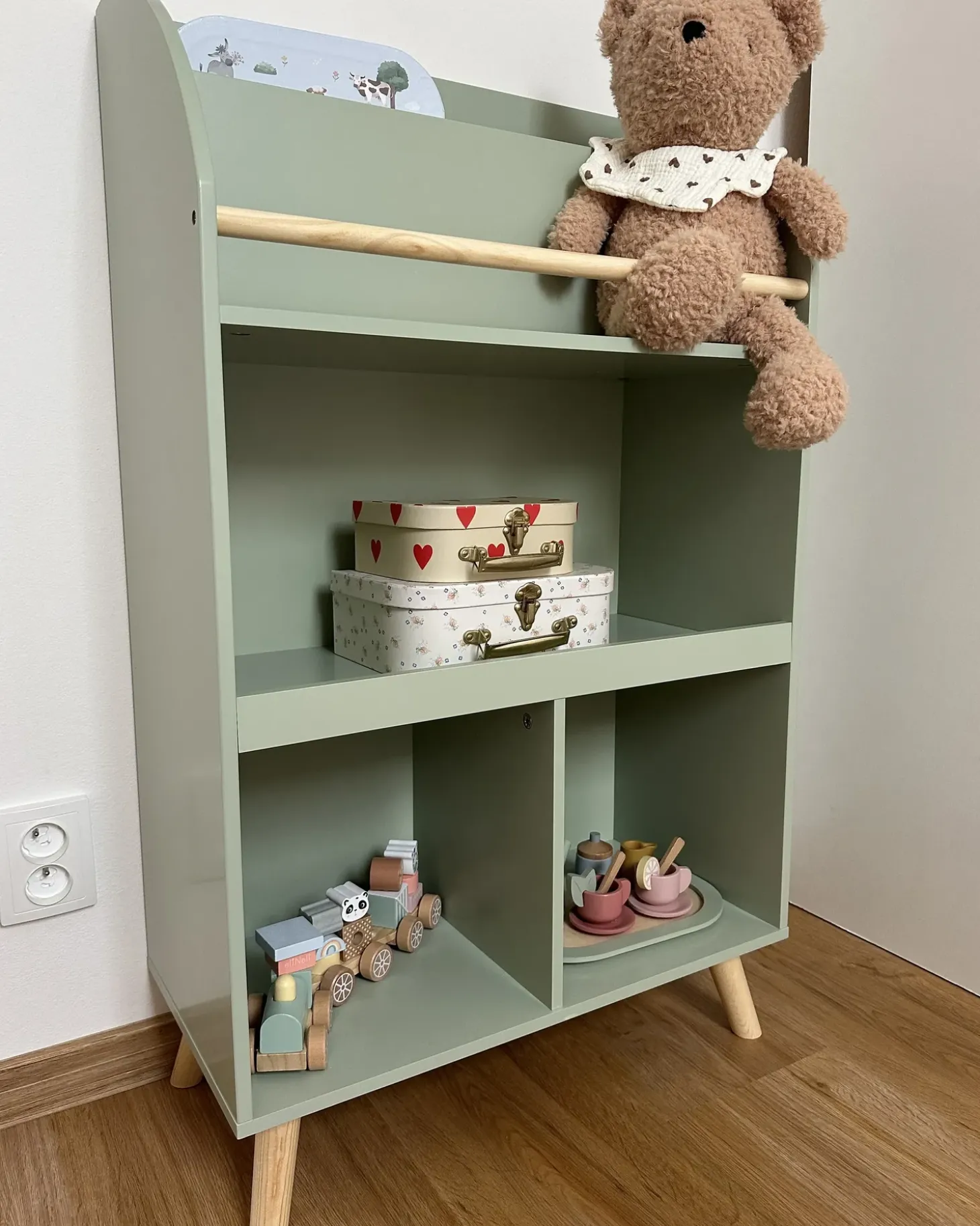 LILOET 102 cm Jasnozielony Dzieci Biblioteczki I Regały|Przechowywanie Dla Dzieci