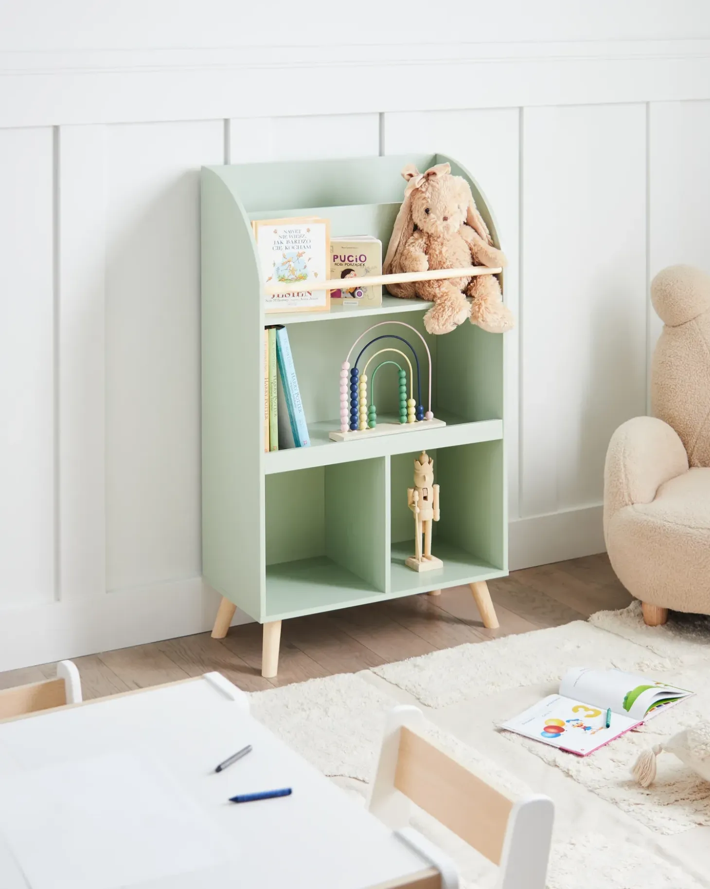 LILOET 102 cm Jasnozielony Dzieci Biblioteczki I Regały|Przechowywanie Dla Dzieci