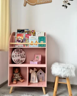 Discount LILOET 102 cm Pastelowy róż Dzieci Biblioteczki I Regały|Przechowywanie Dla Dzieci