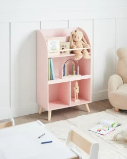 Discount LILOET 102 cm Pastelowy róż Dzieci Biblioteczki I Regały|Przechowywanie Dla Dzieci