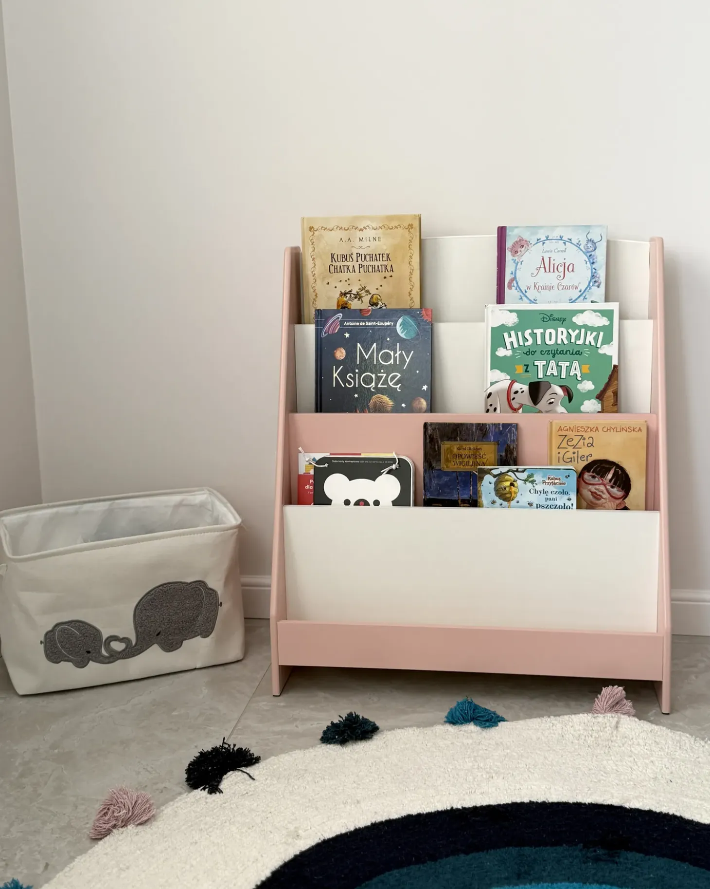 Best LILOET 70 cm Pastelowy róż Dzieci Biblioteczki I Regały|Przechowywanie Dla Dzieci