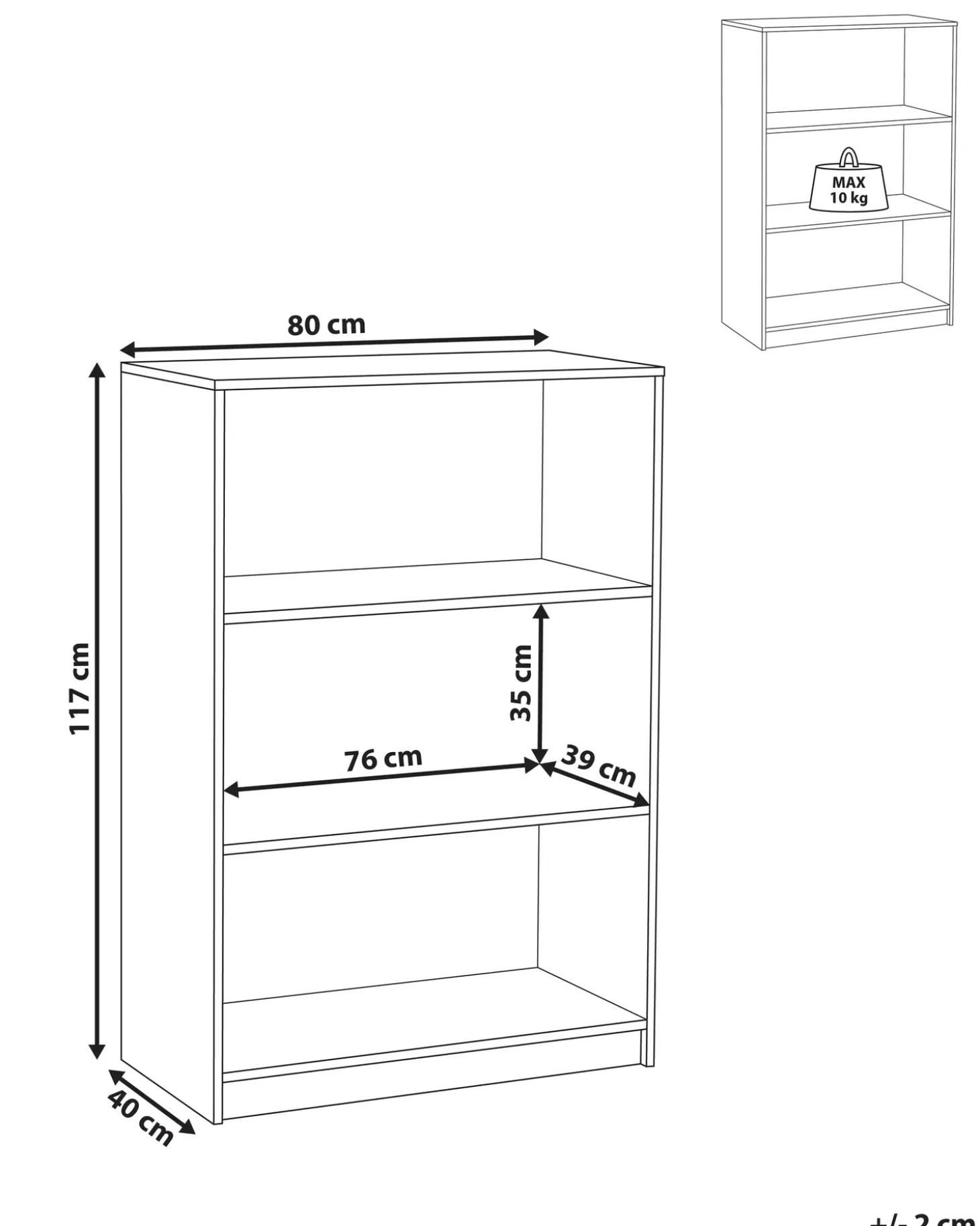 Outlet ZEHNA 117 cm Biblioteczki I Regały|Wszystko Do Przechowywania