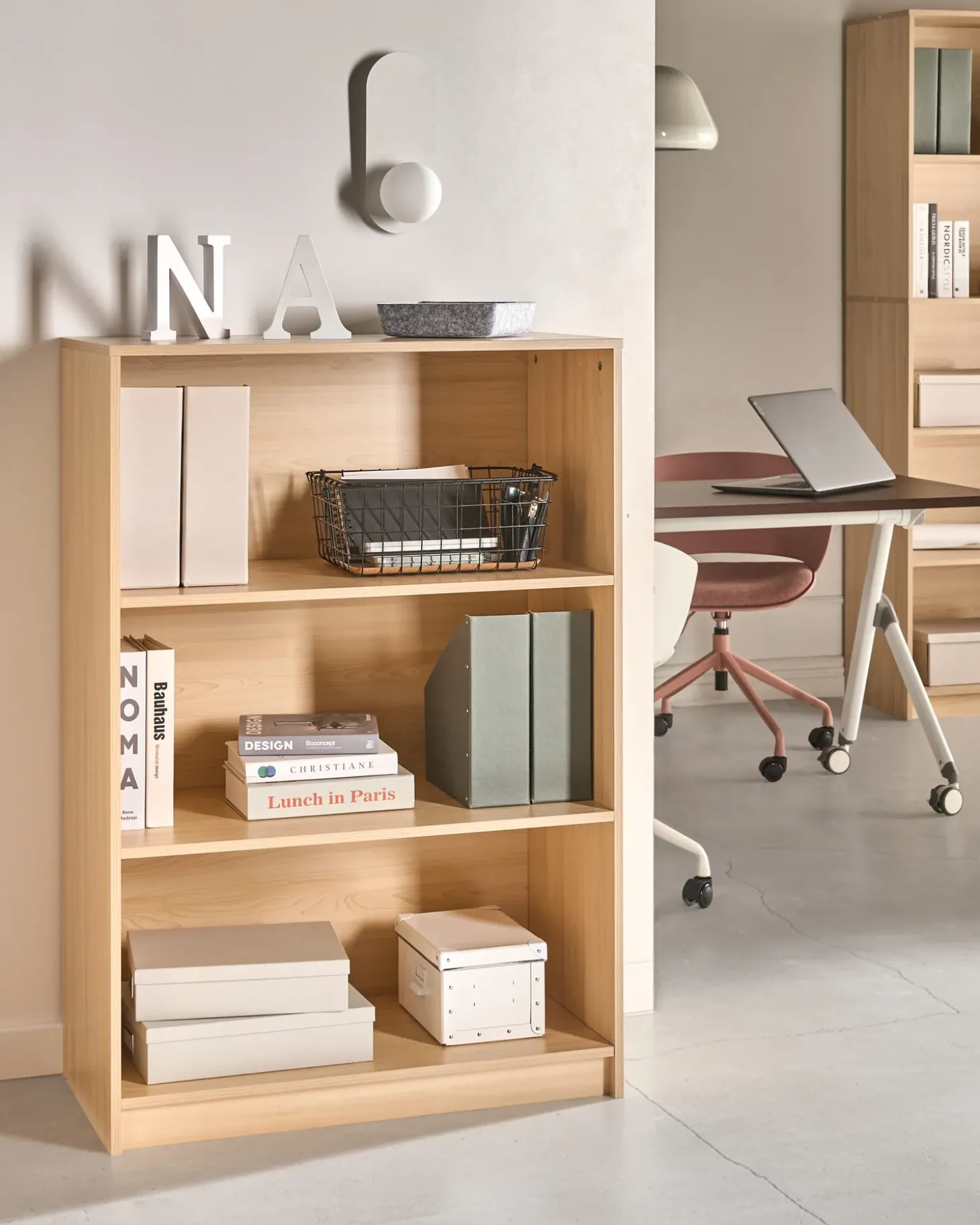 Online ZEHNA 117 cm Jasno Biblioteczki I Regały|Wszystko Do Przechowywania