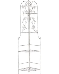 Regał narożny BIELLA Metal 158 cm 35 cm Biały