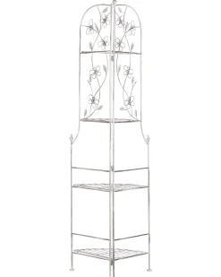 Regał narożny BIELLA Metal 158 cm 35 cm Biały