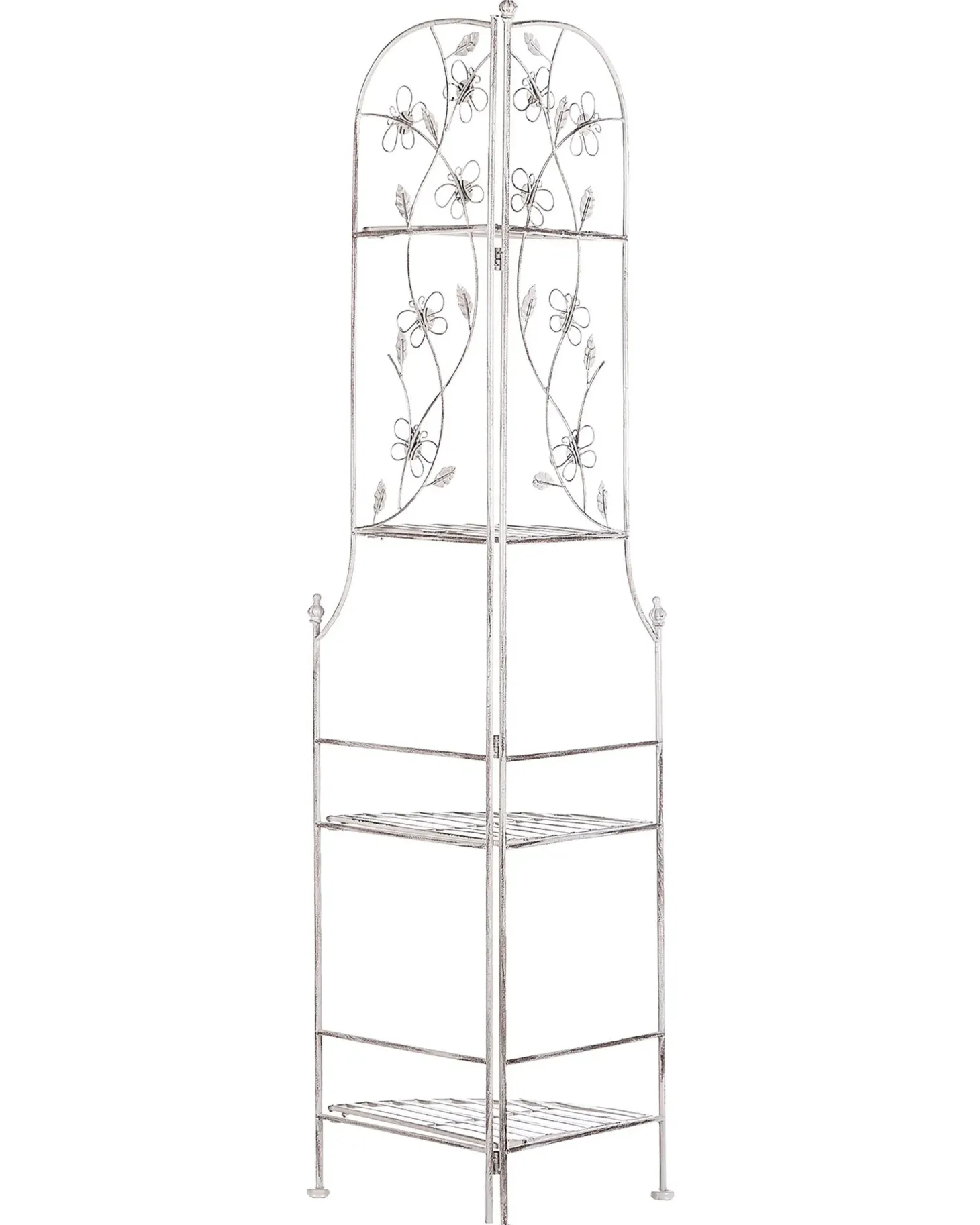 Regał narożny BIELLA Metal 158 cm 35 cm Biały