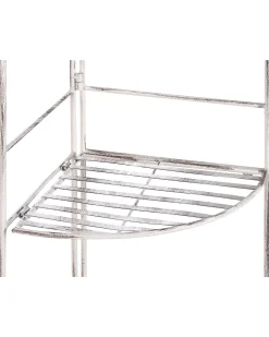 Regał narożny BIELLA Metal 158 cm 35 cm Biały