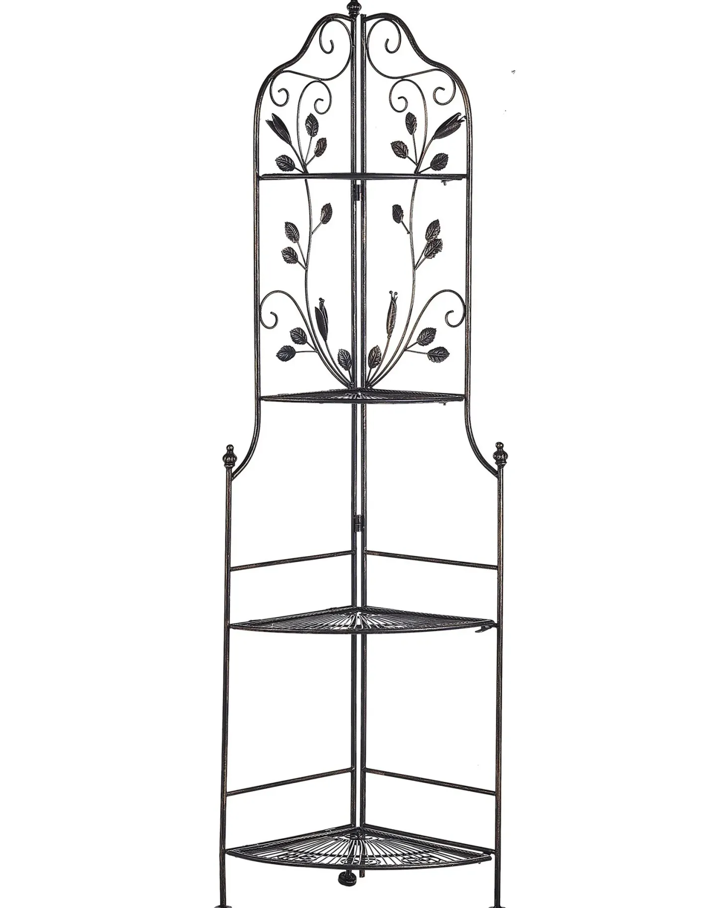 Regał narożny SIDERNO Metal 158 cm 35 cm Czarny