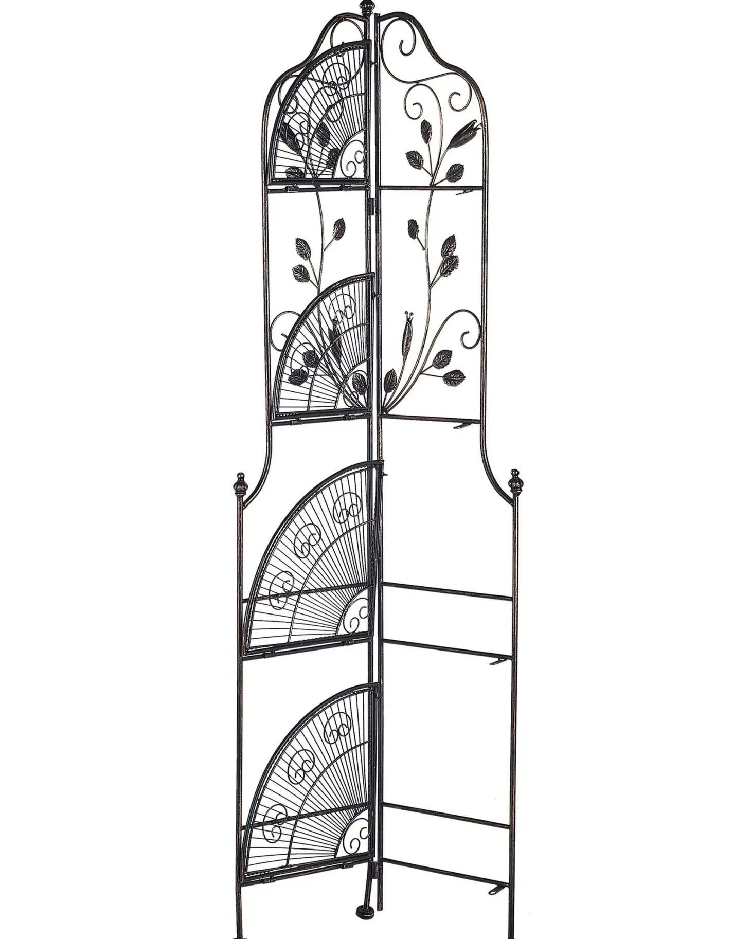 Regał narożny SIDERNO Metal 158 cm 35 cm Czarny