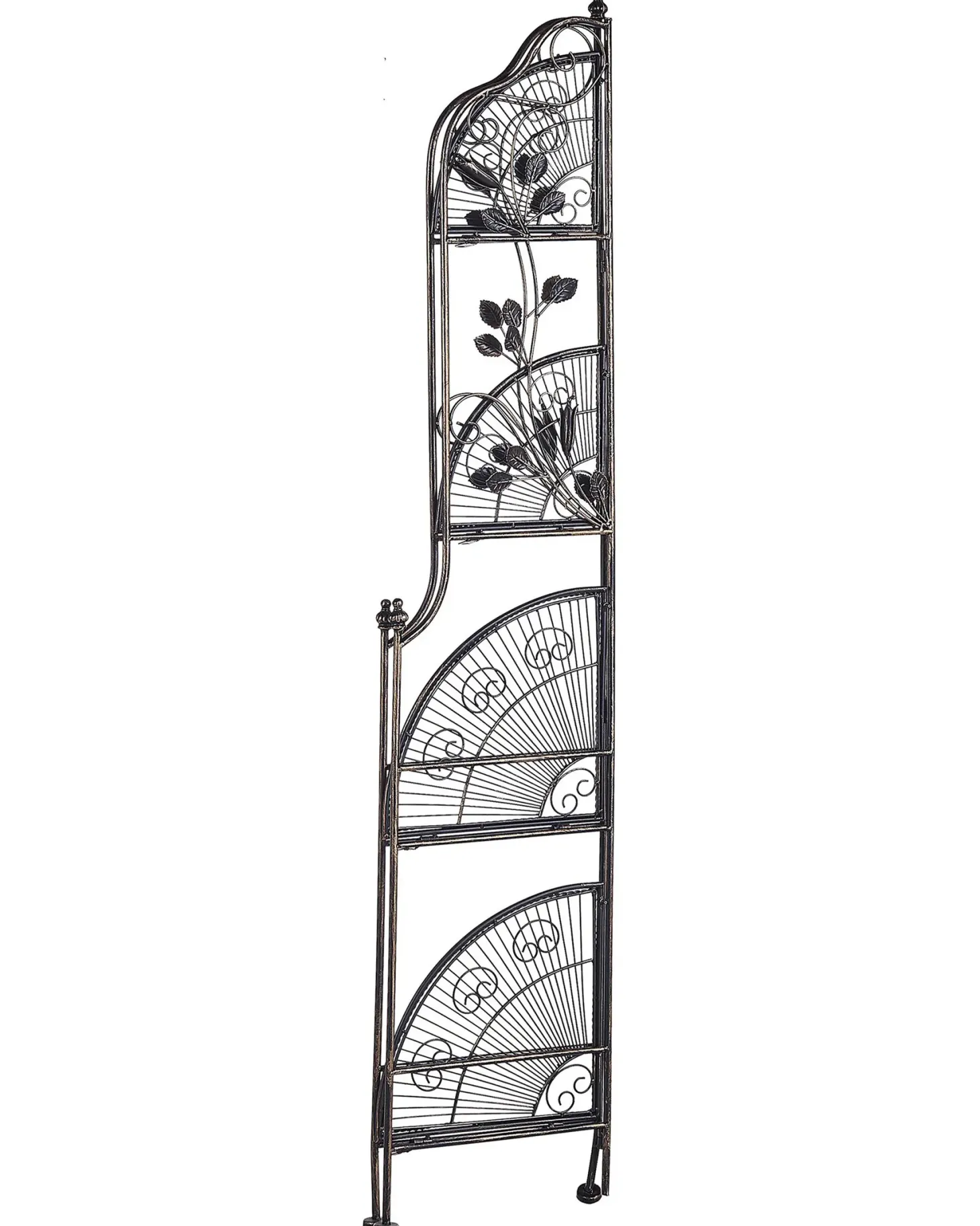 Regał narożny SIDERNO Metal 158 cm 35 cm Czarny