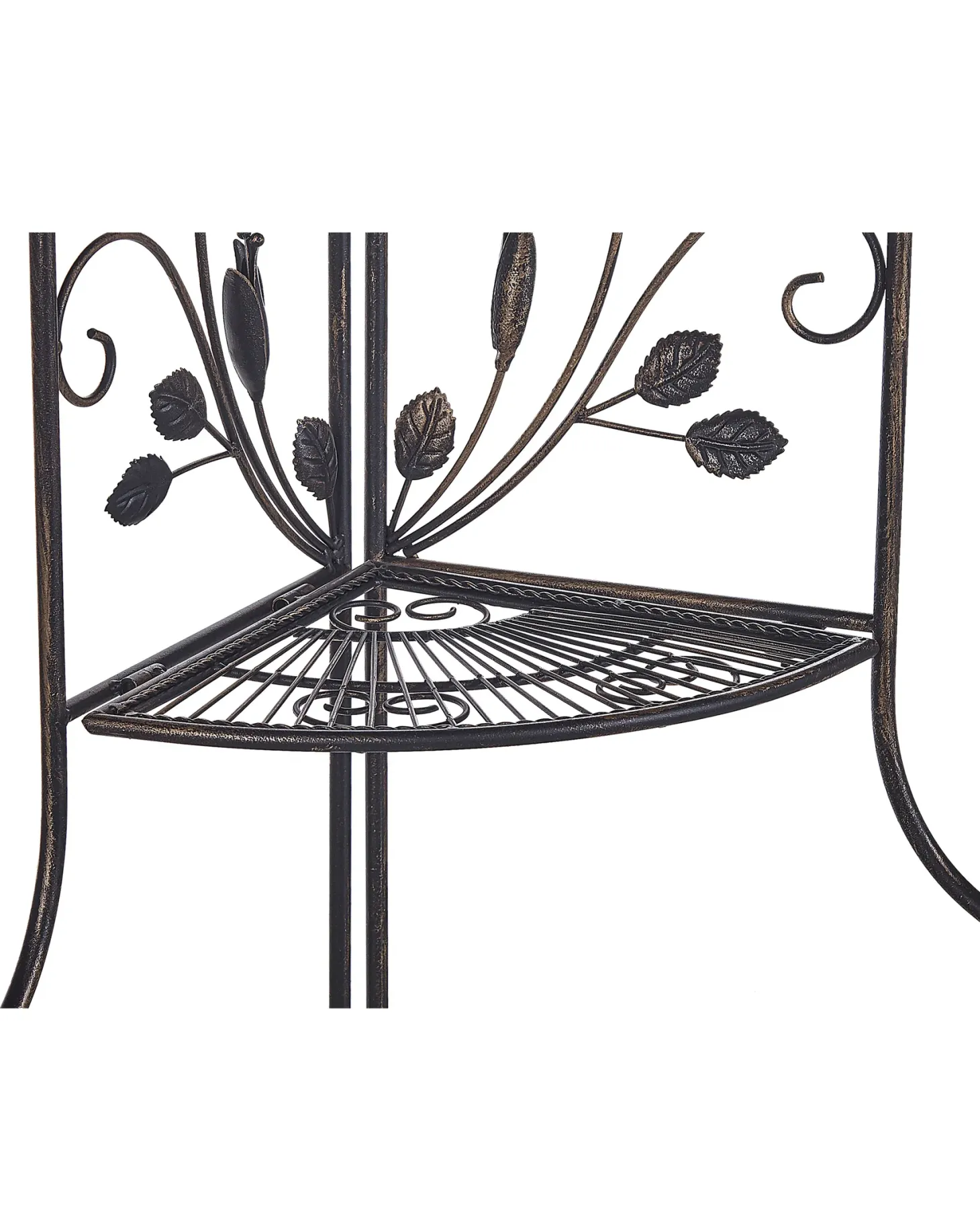 Regał narożny SIDERNO Metal 158 cm 35 cm Czarny