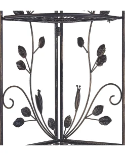 Regał narożny SIDERNO Metal 158 cm 35 cm Czarny